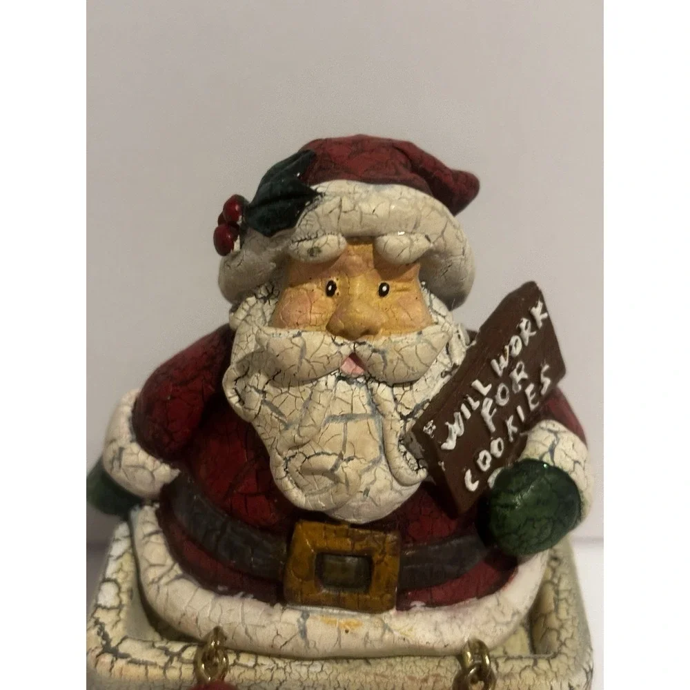 Santa Claus Christmas Chimney Will Work For‎ Cookies Candle Holder New Creative